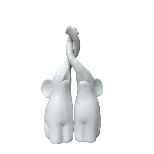 Coppia elefanti intrecciati - coppia,