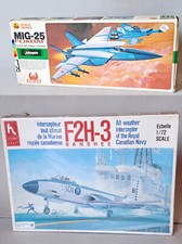 1/72 Hasegawa MIG-25 Foxbat + Hobbycraft F2H-3 Banshee aereo model kit