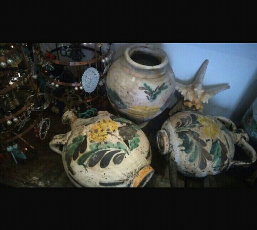 Trittico antiche ceramiche - , in
