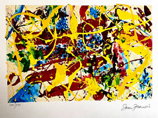 Sam Francis Litografia COA originale firmato numerata (Willem de Kooning]