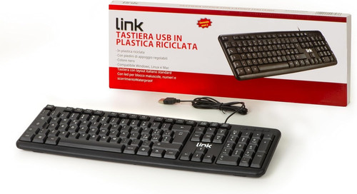 Tastiera slim nera - pc, con