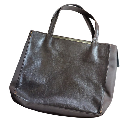 Moschino leather handbag - leather, dark