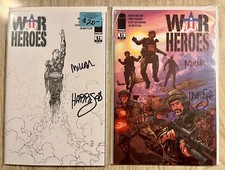 WAR HEROES #1 Covers A&D Both Signed by Mark Millar & Tony Harris! 2008 NM Image