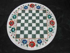 Scacchiera in marmo bianco