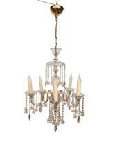 Lampadario Classico 5 luci Cristallo Oro DESIGN SWAROVSKY Salotto Soggiorno