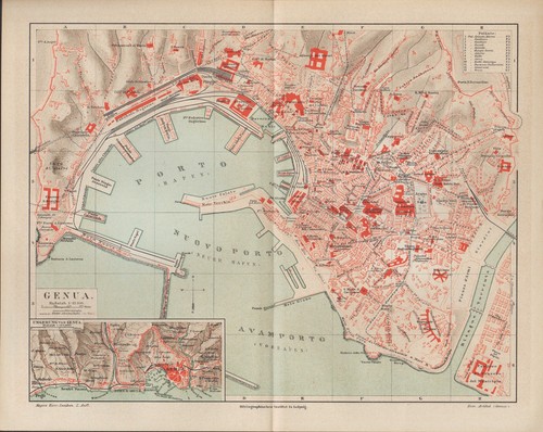 Mappa pianta della città city