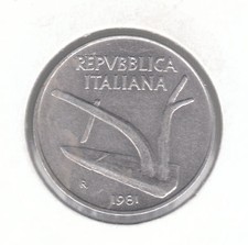 Moneta Italia 10 Lire 1981