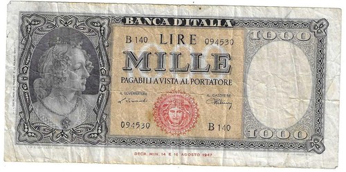 000 lire grande - m", (medusa)