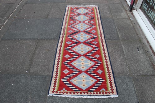Runner kilim corto rosso - , lana