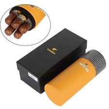Yellow leather travel cigar - travel,