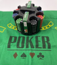 SET POKER 200 FICHES GETTONI GIOCO BLACK JACK TEXAS HOLDEM COME NUOVO