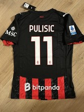 Prima Maglia Milan Pulisic Player Taglia L Nuova Con Cartellino Patch In Gomma