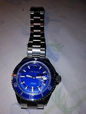 Yves Camani Anwen Cassa e Cinturino Acciaio Blu Data 5 ATM Nuovo