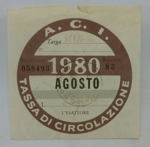 Tassa circolazione c i - di, a.c.i