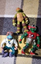 LOTTO 3 TARTARUGHE ACTION FIGURE TEENAGE MUTANT NINJA TURTLES PLAYMATES TOYS 