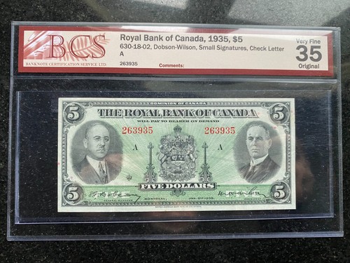1935 five dollars - dollars, royal