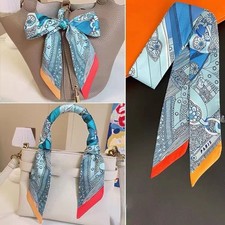 Sciarpa Twilly Nastro Borsa Manico Avvolgente Seta-Like Twill Raso Collo Accessori Capelli