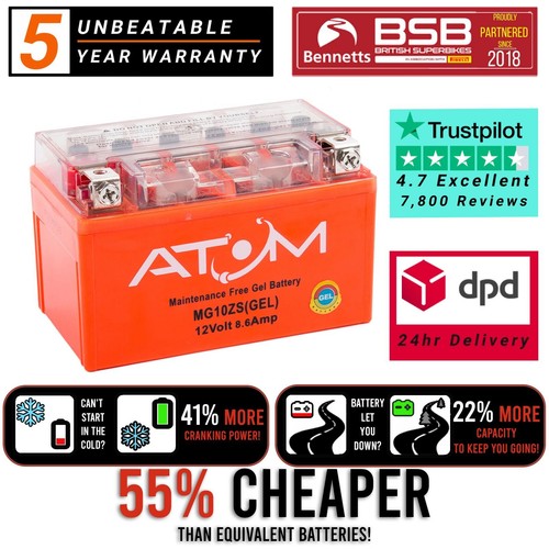 Batteria moto mg10zs atom - batteria,