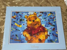 Stampa Disney Fine Art Impressions serie 1 con tappetino "Festeggia con Pooh" Carlton