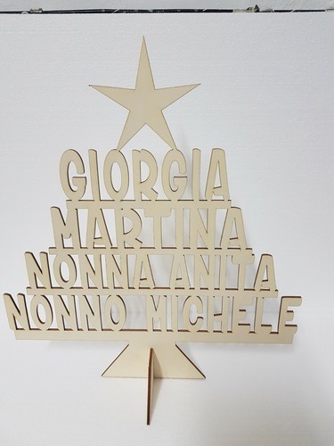 Albero natale con - natale, nomi