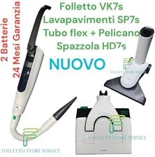 VORWERK FOLLETTO VK7S SENZA FILO NUOVO TUBO LAVAPAVIMENTI SP7 HD7s 2 BATTERIE