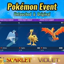 Moltres - Articuno - Zapdos ✨Evento Shiny Galarian Birds ✨ Pokémon Viola Scarlatto