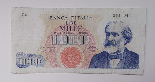 1000 lire verdi primo - primo, tipo