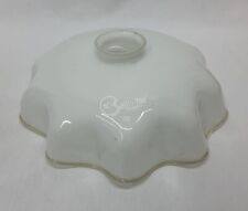 Plafoniera vintage colore bianco in vetro 25,5 x 9 cm antiquariato collezionismo