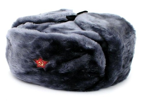 Autentico russo grigio ushanka - autentico,