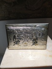 Il Presepe Dei Miracoli In Argento Armada Nueva 16,5 X 11 Quadretto Soprammobile