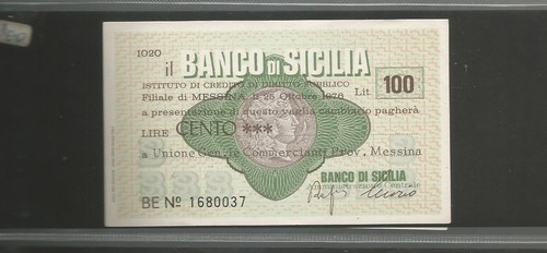 Miniassegni banco di sicilia - banco,