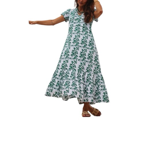 Abito voto meg verde bianco - abito,