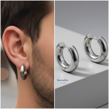 Orecchini a cerchio da uomo in