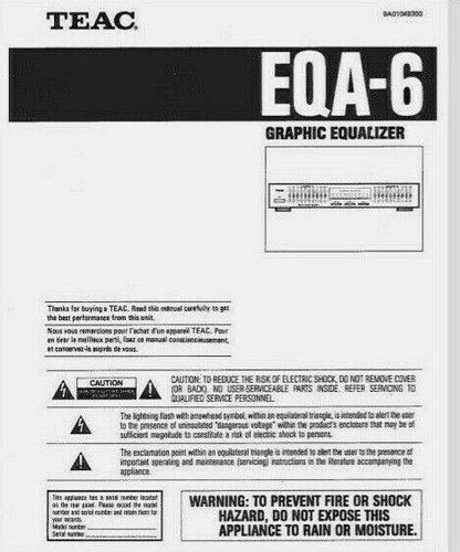 Teac eqa equalizzatore - teac, eqa-6