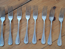 8 forchette da menu modello CLEMENT MAROT argentate Christofle France Paris 21 cm