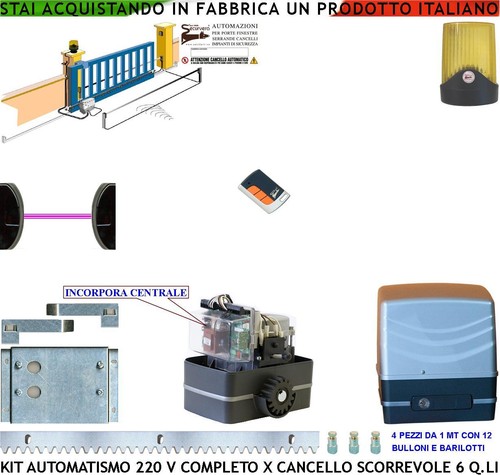 Cancello scorrevole kit - 6, q