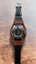 20mm Black Leather Watch Strap