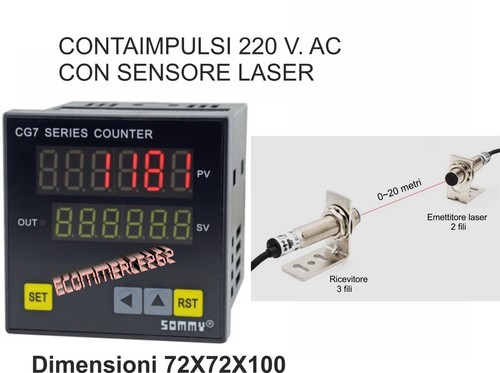 Contapezzi con sensori laser