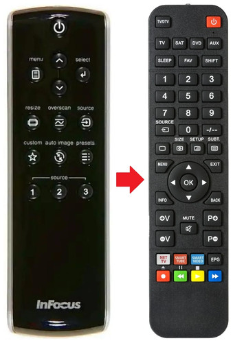 Telecomando adatto per - , infocus