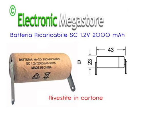 Batteria ricaricabile sc - batteria, ni-cd