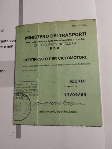 Vespa pk50s solo libretto no - vespa,