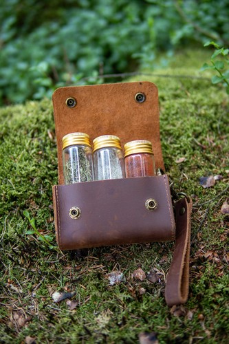 Borsa per spezie pelle - spezie,