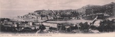 29-12) CARTOLINA DOPPIA VENTIMIGLIA PANORAMA CITTA' ANTICA ROIA VIAGGIATA 1915