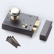 Set pomelli porta casetta nichel lucido piccolo serratura cerchio ottone nero