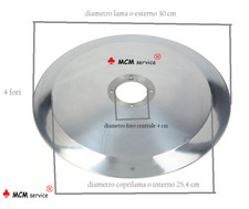 Lama per affettatrice 300-40-4-254 H 22,5 C45 RASSPE Made in Italy