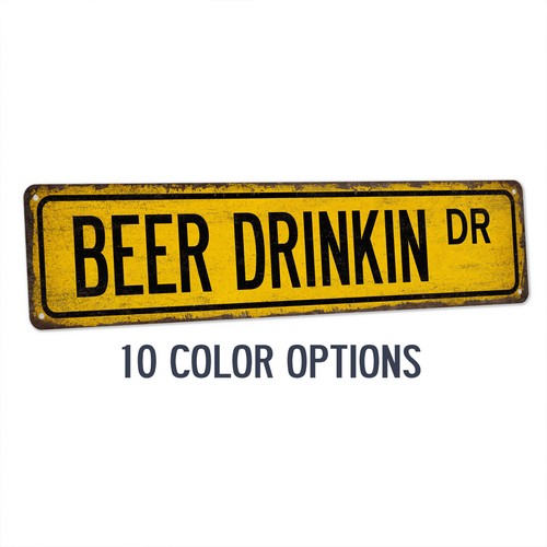 Cartello stradale bere birra