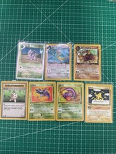 lotto carte pokemon vintage Dragonite Team Rocket Fossil Prima Edizione No Holo