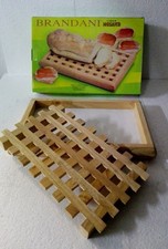 Tagliere Pane Brandani Mosaico Legno 25x38cm Anti-Briciole Design NUOVO CON SCAT
