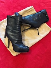 Stivaletti neri in pelle Sergio Rossi, tg 38.5