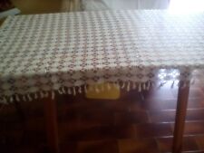 COPRILETTO SINGOLO IN COTONE BIANCO ALL'UNCINETTO